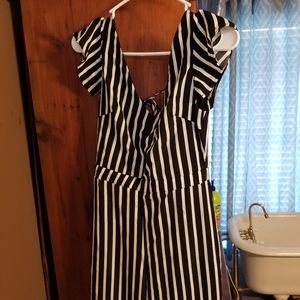 Black and white jumpsuit